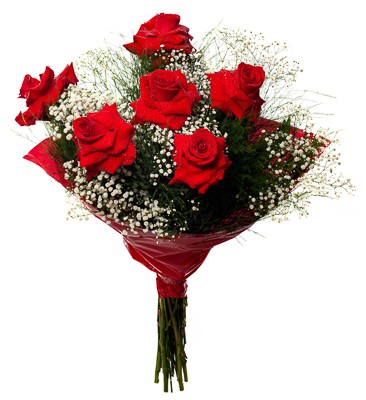 Buquê com 6 Rosas Colombianas