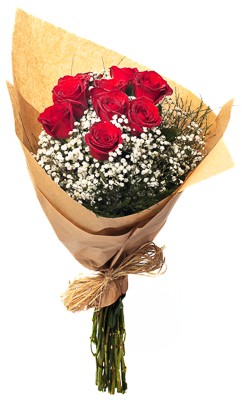 Buquê Slim com 10 Rosas Nacionais